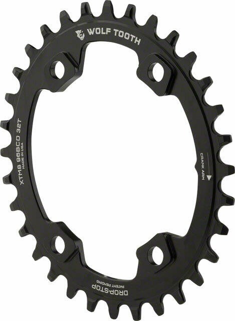 Wolf Tooth Components Drop-Stop PowerTrac Chainring 32T x 96 Asymmetrical 1