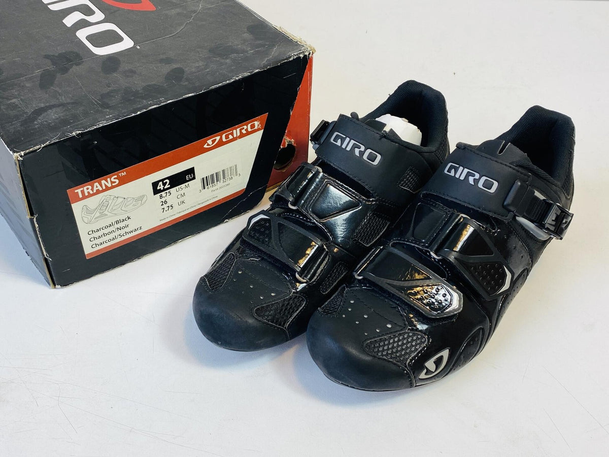 Giro Trans EC70 Road Cycling Shoes Men's Charcoal/Black EU 42 / US 8.75 / 3 Bolt 1