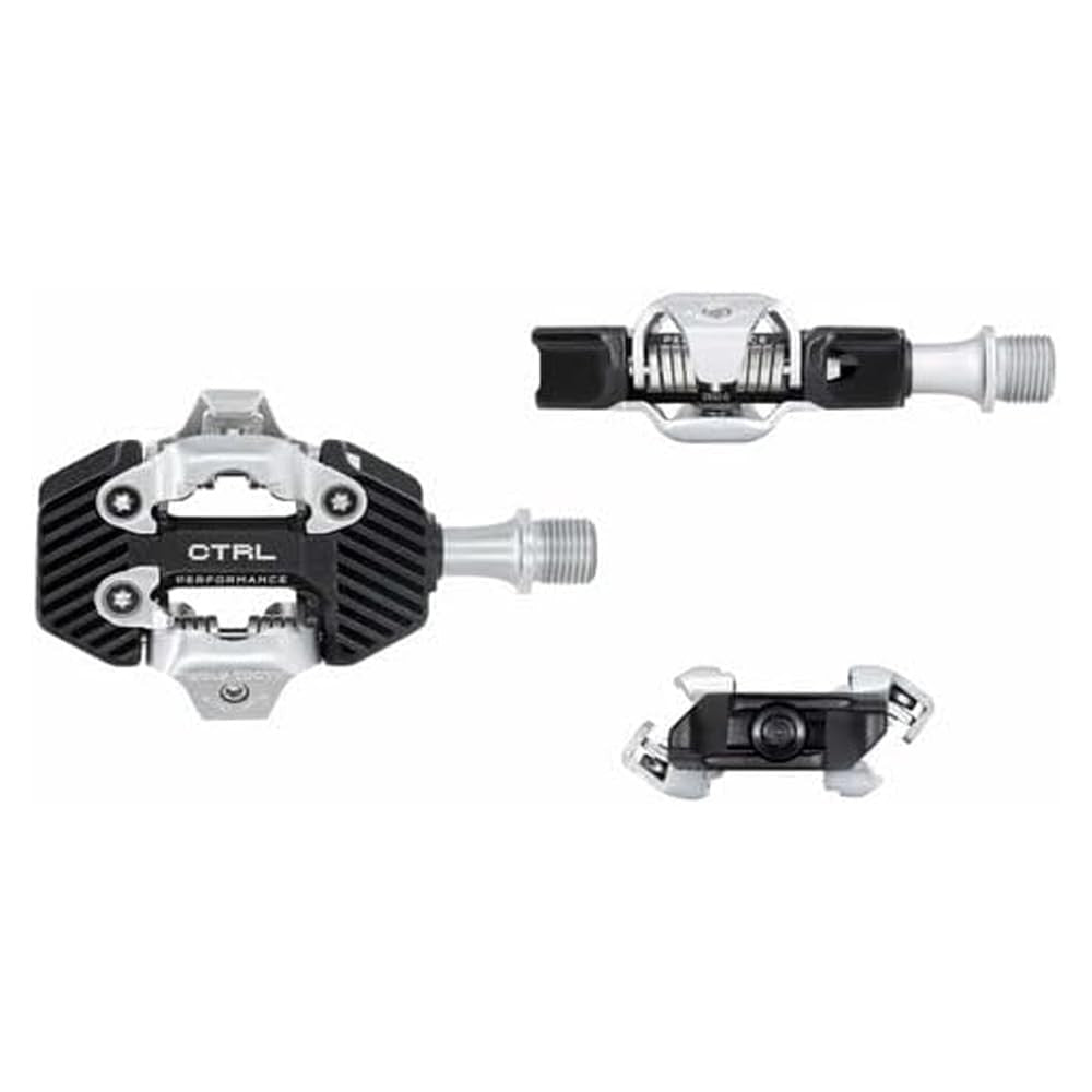 Wolf Tooth CTRL Trail Performance Dual-Sided Clipless Pedals Black, Shimano SPD 3