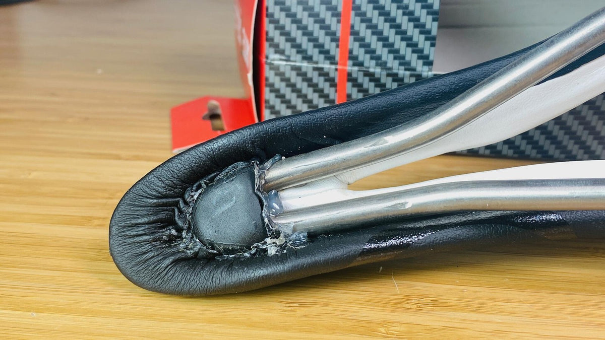 ARTE SELLE Carbon Titanium Rail Black/White Cutout Racing Saddle Made in Italy 5