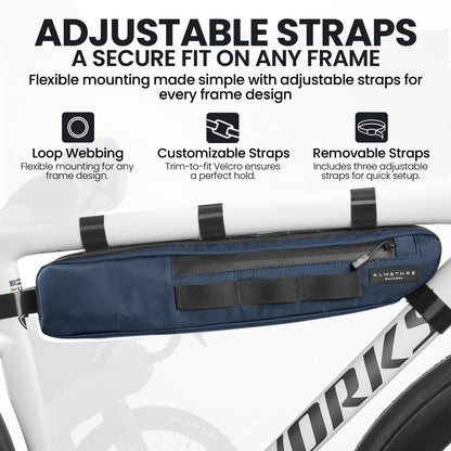 ALMSTHRE Signature Bike Frame Bag - Cosmic Blue, Small/Medium Sizing | Durable 3