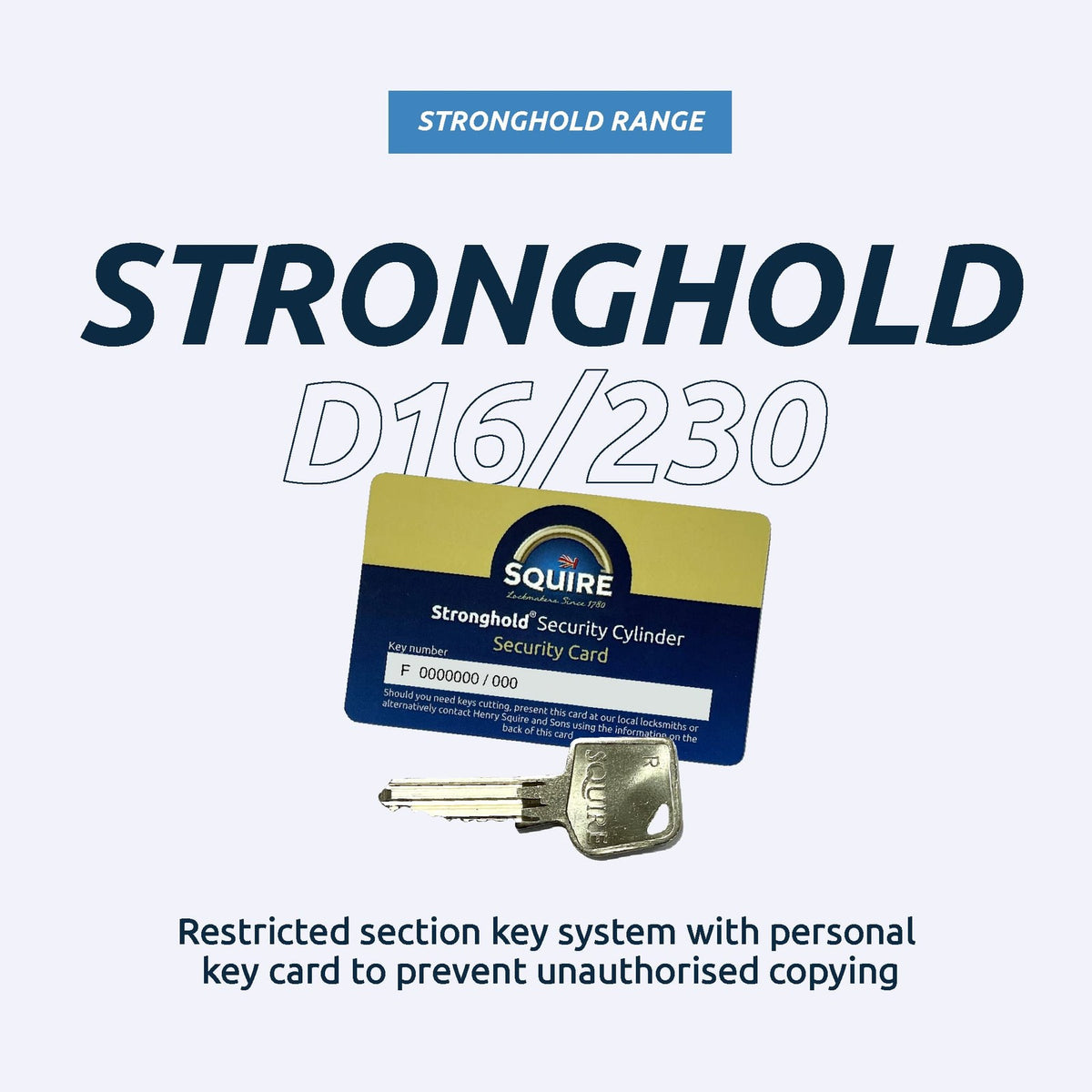 Squire Locks Stronghold D16/230 Keyed D-Lock: Hardened Boron Steel, 16mm 3
