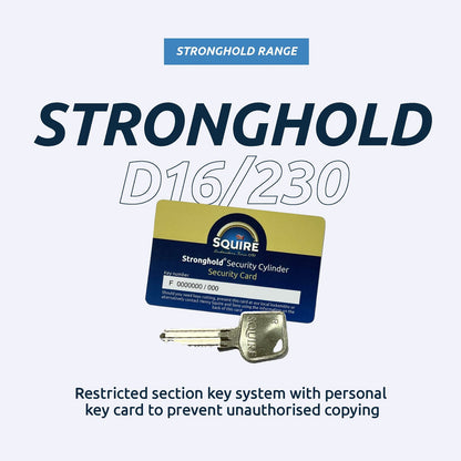 Squire Locks Stronghold D16/230 Keyed D-Lock: Hardened Boron Steel, 16mm 3