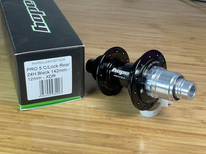 Hope Pro 5 Rear Hub 12 x 142mm - Center-Lock - Shimano HG / XDR - Black 24h 1