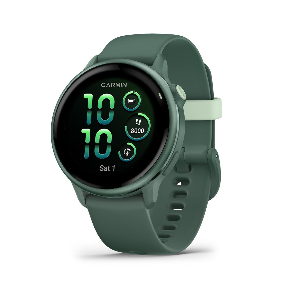 Garmin vivoactive 6 Fitness GPS Smartwatch AMOLED Display Metallic Jasper Green 1