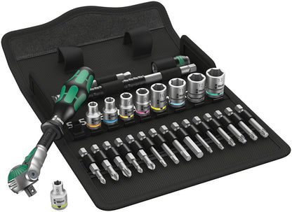 Wera 8100 SA 6 Zyklop 1/4" Drive Metric Ratchet Set with Textile Box 1