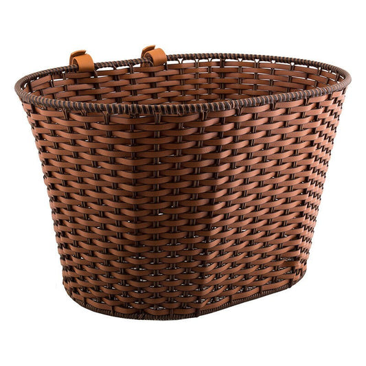 Sunlite Deluxe Rattan Basket Basket Sunlt Ft Rattan Strp Std Brn W/straps 1