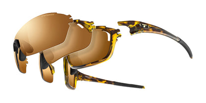 Tifosi Launch S.F.H. Glasses Leopard / Brown Gradient / AC Red / Clear Lenses 1