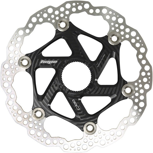 Hope MTB Floating Centre-Lock Disc Brake Rotor - 180mm, Center-Lock, Black 1