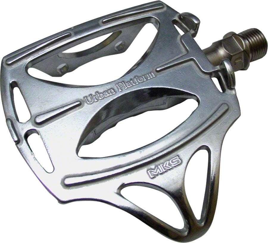 MKS Urban Platform Pedals 9/16" Chromoly Axle Alloy Body Silver 1
