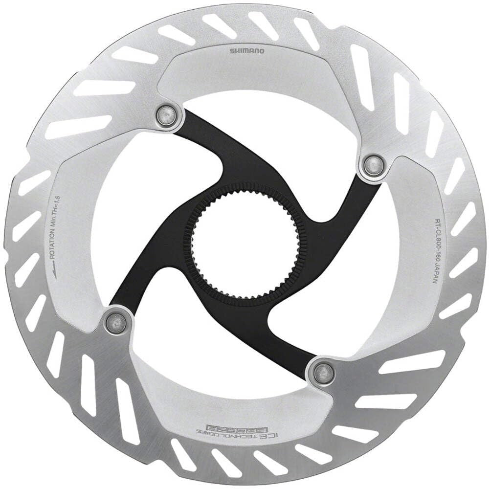 Shimano GRX RT-CL800 S Disc Brake Rotor + Lockring 160mm CenterLock 1.5mm Silver 2