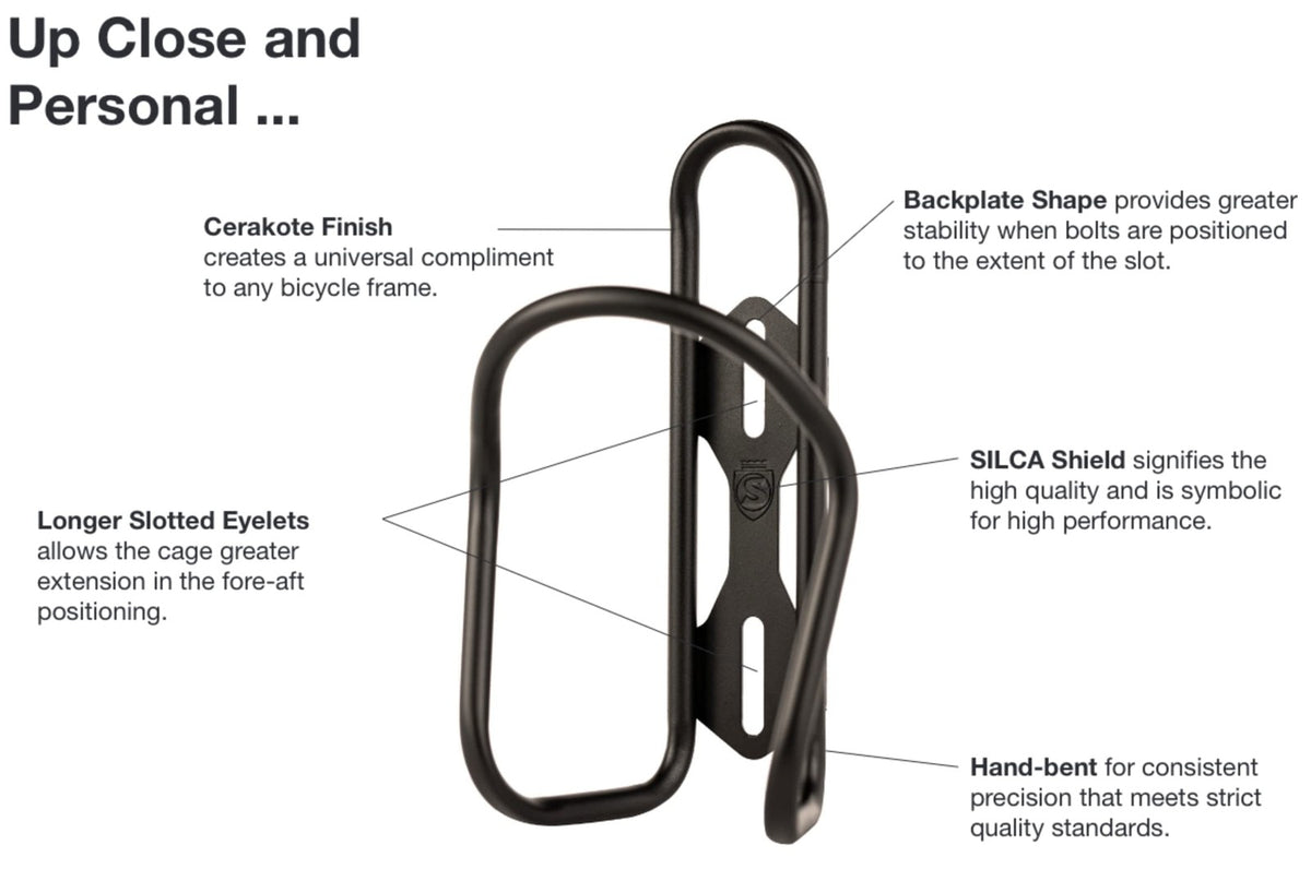 SILCA Sicuro Titanium Bike Water Bottle Holder, Lightweight - Black 2