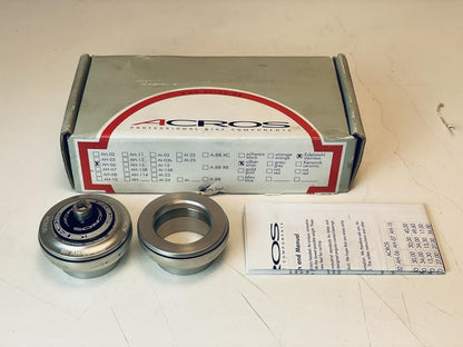 NOS ACROS AH-06 S01 Series Threadless 1-1/8" Headset Steel Bearings, Silver 1