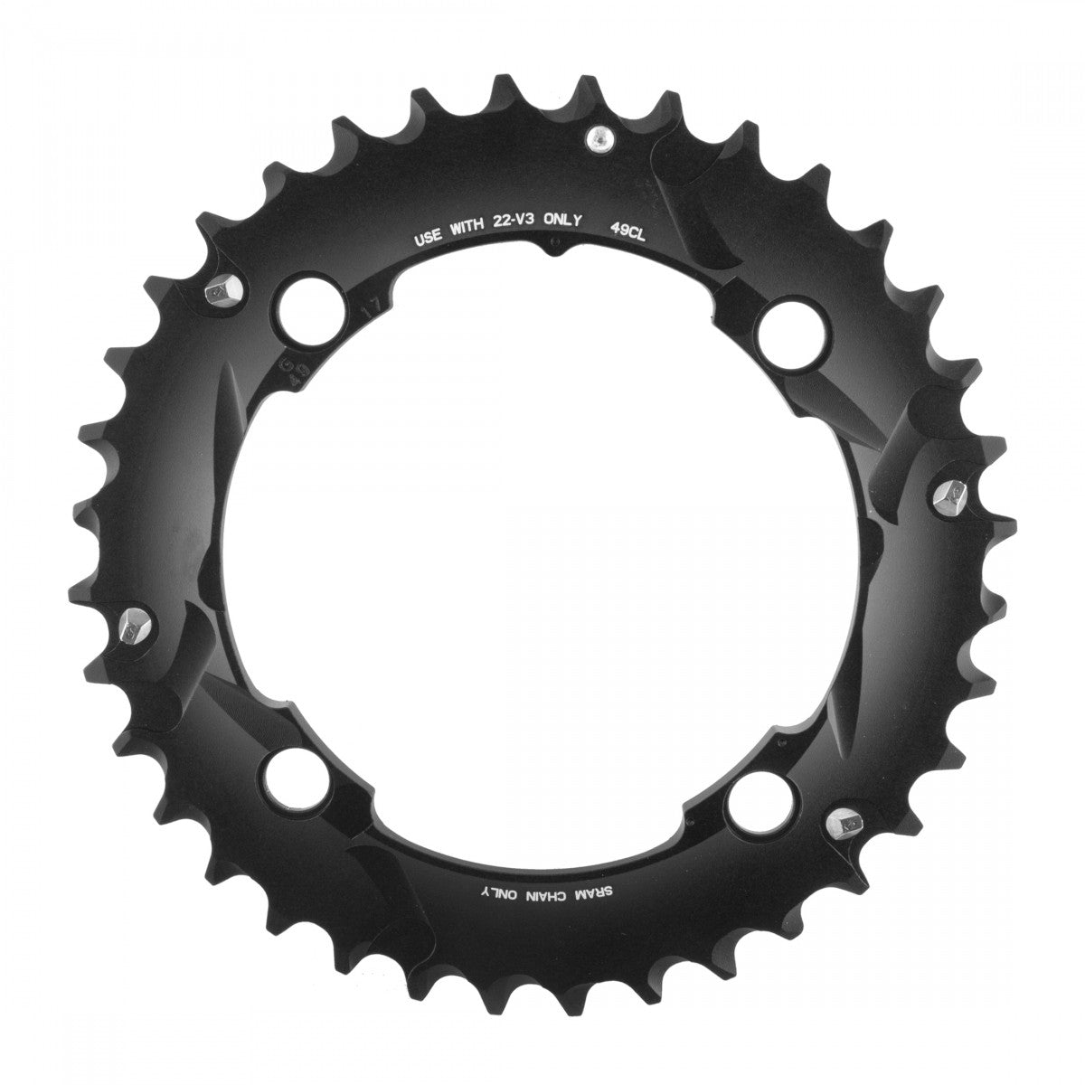 SRAM/Truvativ X0 and X9 36T 104mm BCD 10 Speed GXP Chainring with Long 2