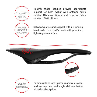 Selle Italia SLR Carbon Saddle, L3 IDmatch, 7x9mm Carbon Rails, Black 4
