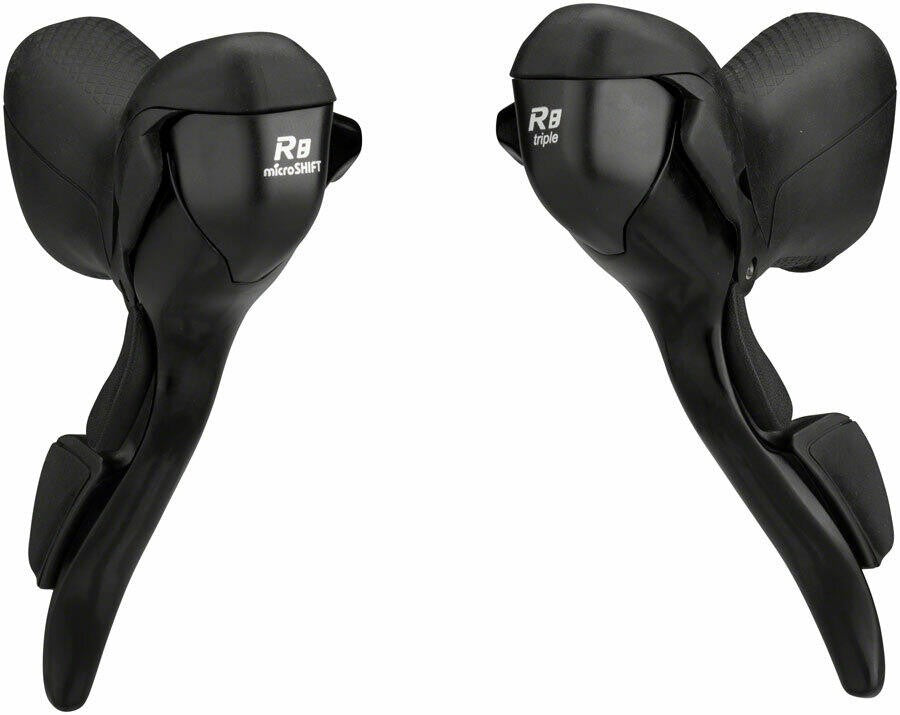 microSHIFT R8 Drop Bar Shift Lever Set 3 x 8-Speed Shimano Compatible 1