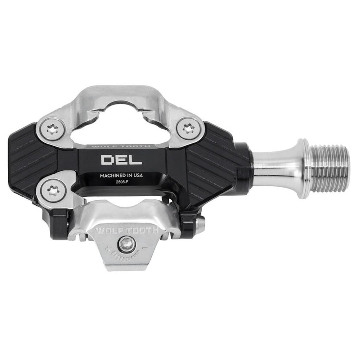 Wolf Tooth DEL Gravel Race Clipless Pedals Alloy, 9/16", Black, for Shimano SPD 3