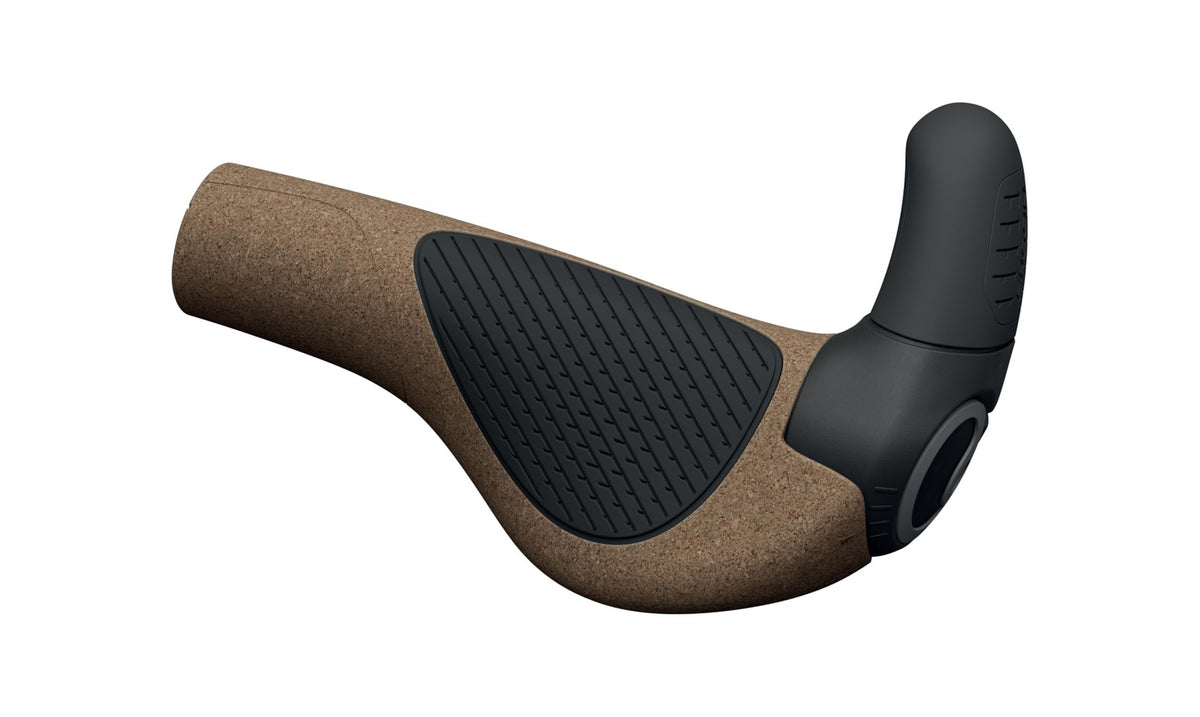 Ergon GP2 Evo BioKork Grips - Lock-On, Small, Black/Tan 1
