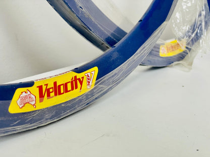 NOS Australian Velocity Deep V 700c Alloy Rim Set 32h NMSW - Navy Blue 2