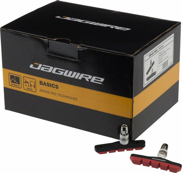 Jagwire Mountain Sport Brake Pads Threaded Post Box of 25 Pair Red 1