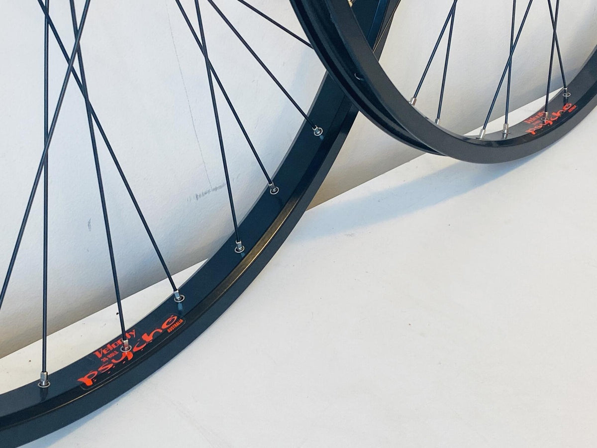 Velocity PSYCHO 700c Track/Fixie Wheelset 36h 100/120 Fix/Free - Black/Silver 2