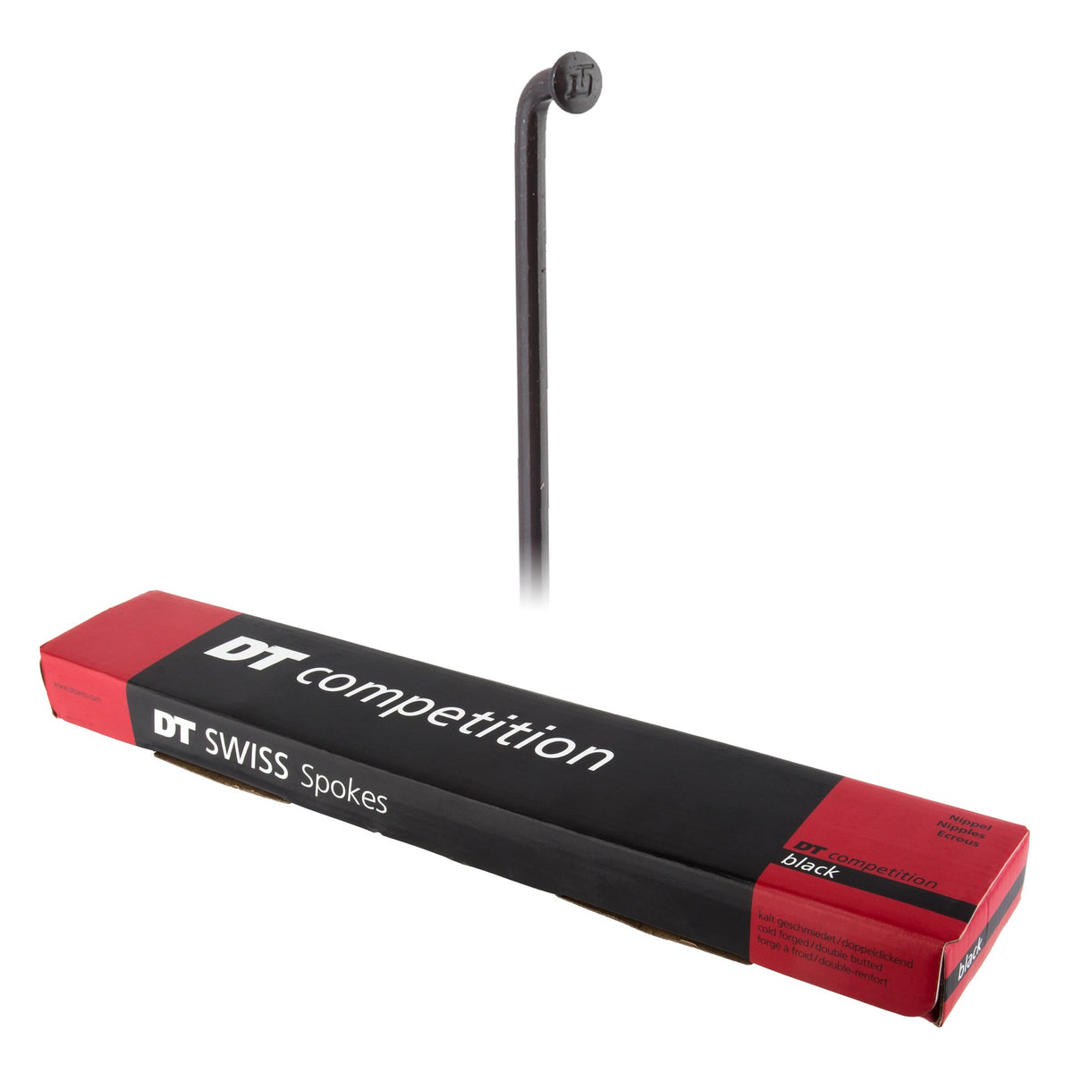 DT Swiss Competition Spoke: 2.0/1.8/2.0mm, 284mm, J-bend, Black, Box of 100 1