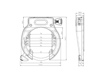 ABUS Ring Lock 4650L NR with Removable Key L Black 2