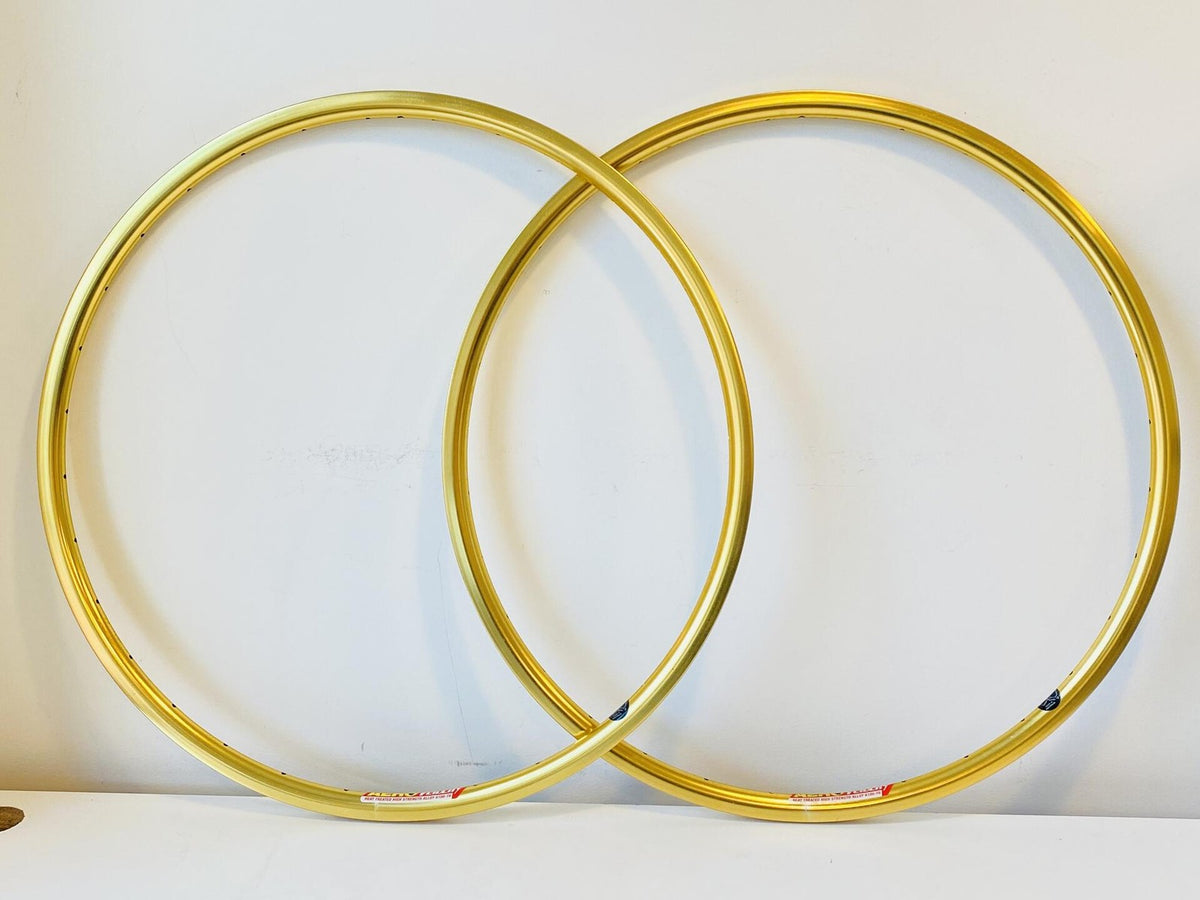 Velocity AERO 700c Rim Set 32h Gold Anodized - Made in Australia 1
