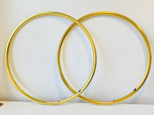 Velocity AERO 700c Rim Set 32h Gold Anodized - Made in Australia 1
