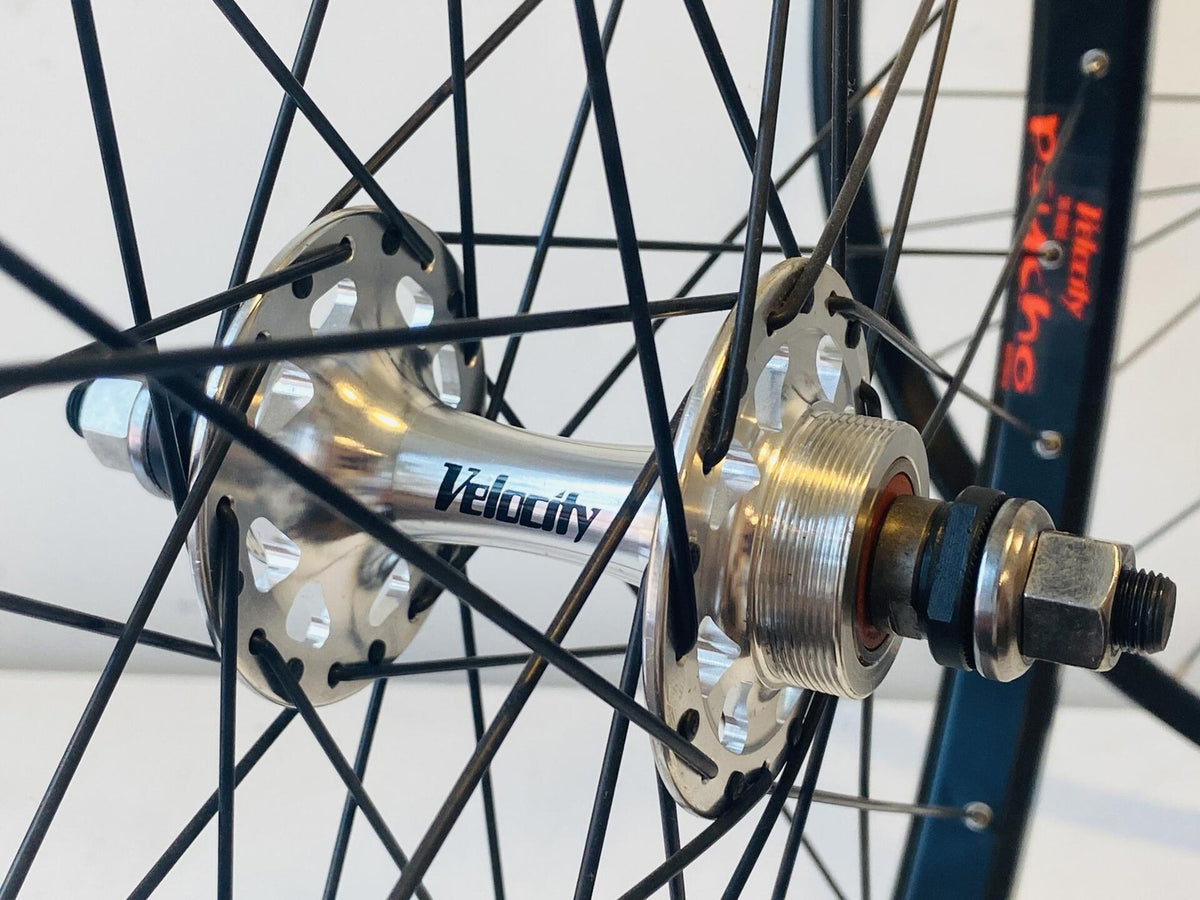 Velocity PSYCHO 700c Track/Fixie Wheelset 36h 100/120 Fix/Free - Black/Silver 5