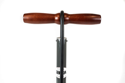 SILCA Pista Plus Bike Floor Pump with Steel Barrel, Wood Handle, 120psi 7