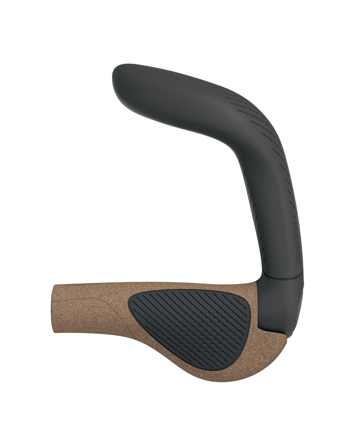 Ergon GP5 Evo BioKork Grips - Lock-On, Small, Black/Tan 2
