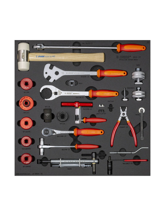 Unior Production Bench Drawer 1 Tool Tray Set 26 tool Dark Grey 1