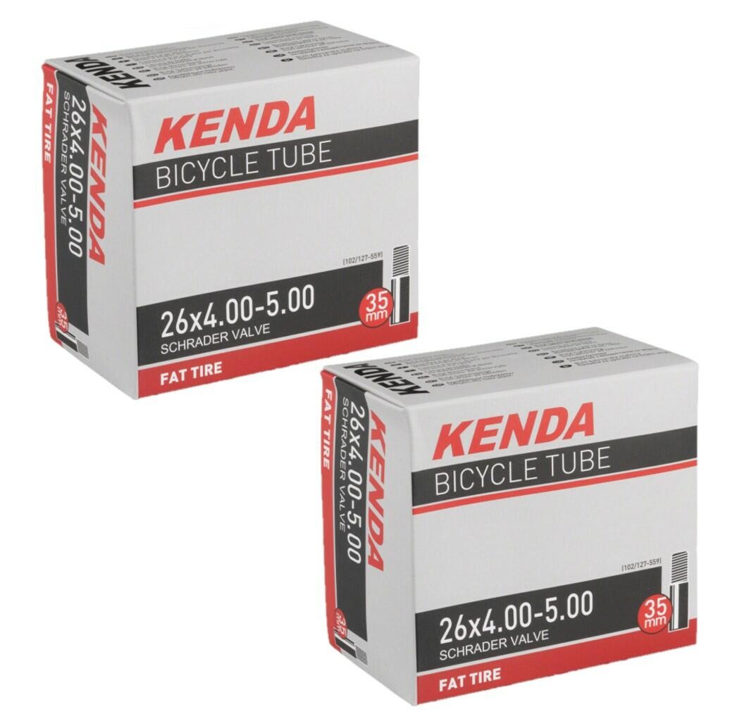 2 PACK: Kenda Fat Bike Inner Tube 26 x 4.0-5.0 Schrader Valve 35mm 1