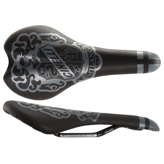 Cinelli Cavaliere Crest Saddle, CrMo Rail, Black Knight 1