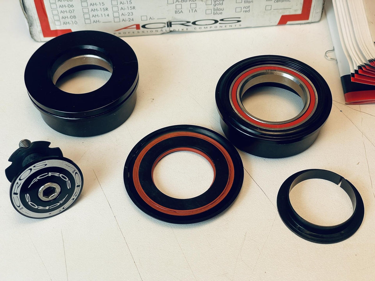 NOS ACROS Ai-25 S03 Integrated Threadless 1-1/8" Headset Steel Bearings, Black 5