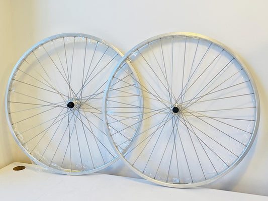 Velocity Twin Hollow 700c Road Clincher Freewheel Wheelset 36h 100/130 - Silver 1