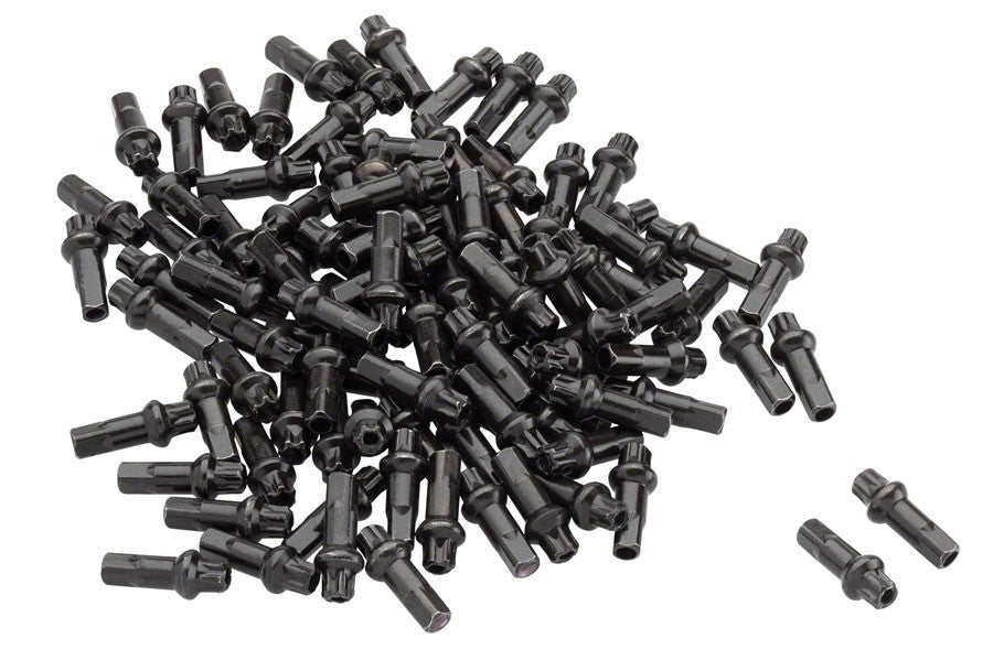 DT Swiss Squorx Pro Head Pro Lock Brass Nipples: 2.0 x 15mm, Black, Box of 100 1