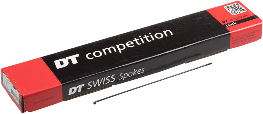 DT Swiss Competition Spoke: 2.0/1.8/2.0mm, 293mm, J-bend, Black, Box of 100 1