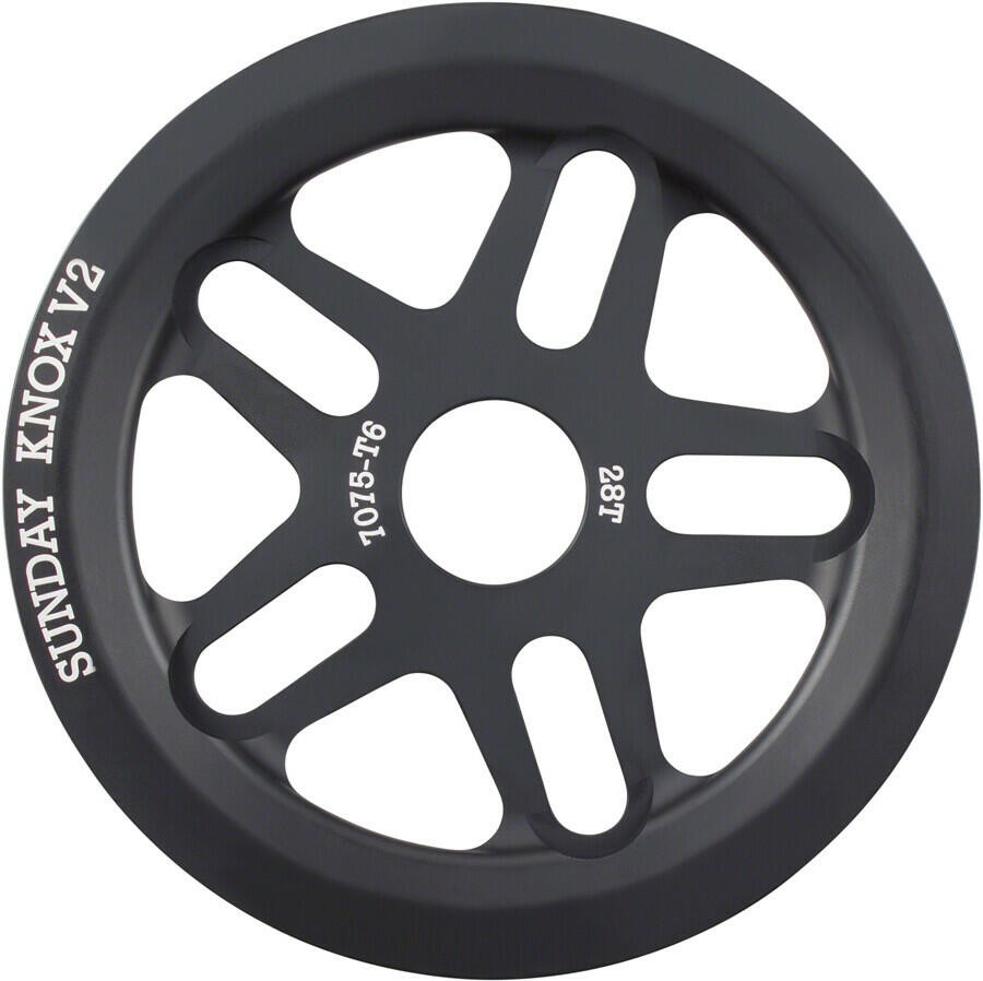 Sunday Knox V2 Sprocket - 28t, Black Chainring w/ Guard BMX Bike 1