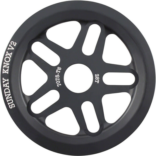 Sunday Knox V2 Sprocket - 28t, Black Chainring w/ Guard BMX Bike 1