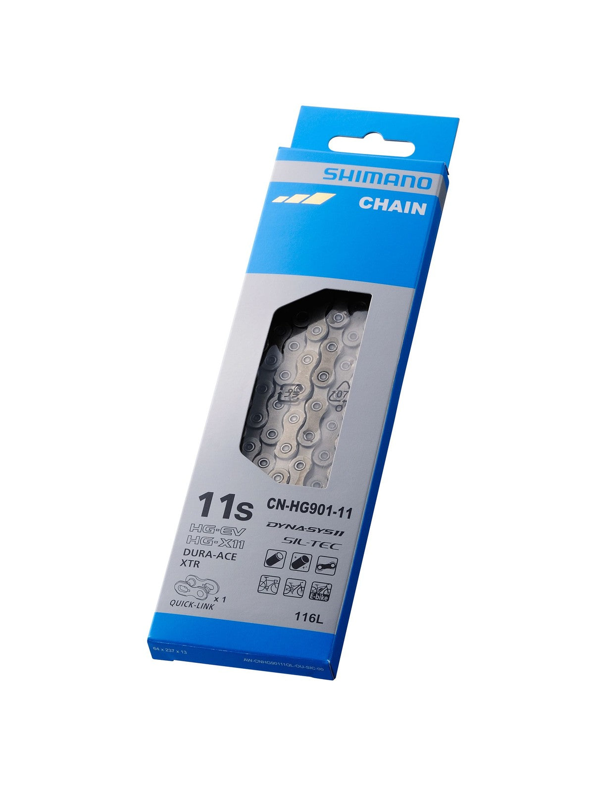 Shimano XTR/Dura-Ace CN-HG901 11-Speed Quick-Link Chain One size Grey 3