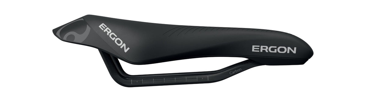 Ergon SR Tri Pro Carbon Saddle - Carbon Black Women's Mid 3