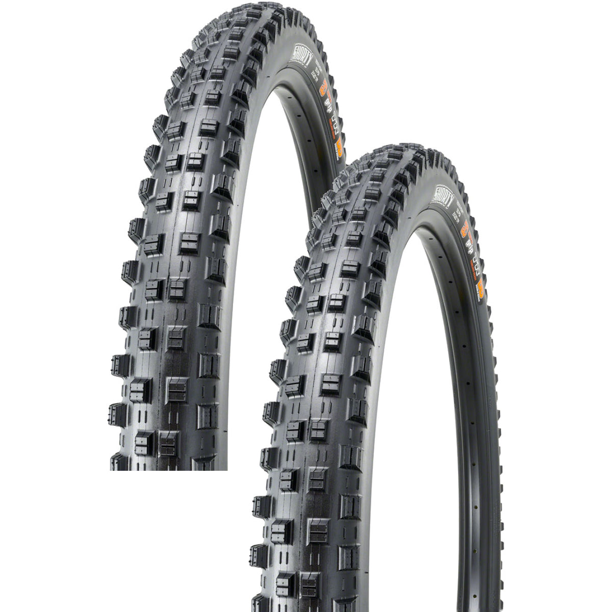 Pack of 2 Maxxis Shorty Tire 29 x 2.5 Tubeless Folding Black 3C EXO Casing TPI 1