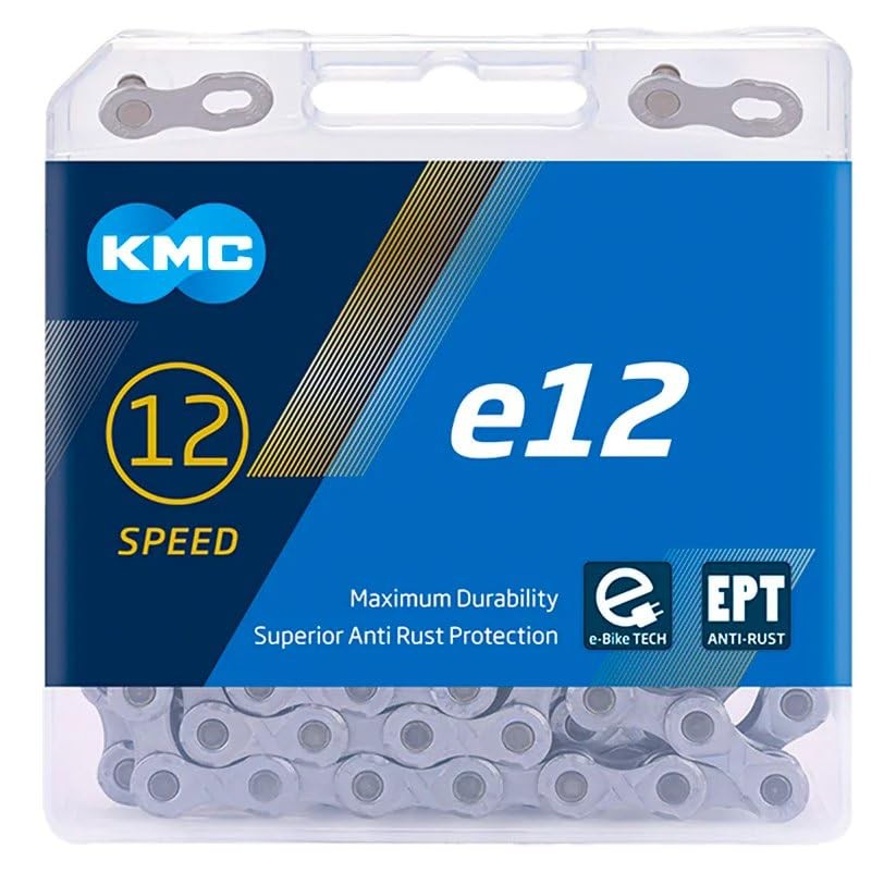 KMC E12 Extra Torque-Resistant E-Bike 12-Speed Bicycle Chain, Silver 6