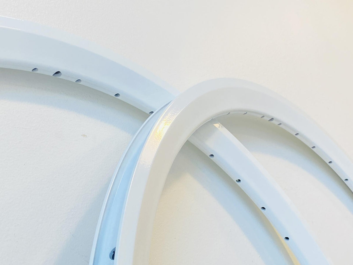 Velocity Chukker 700c Rim Set 48h White NMSW - Made in Australia 5