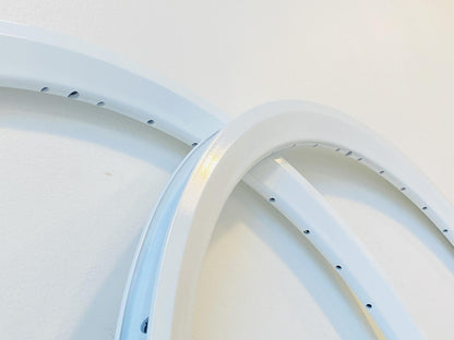 Velocity Chukker 700c Rim Set 48h White NMSW - Made in Australia 5