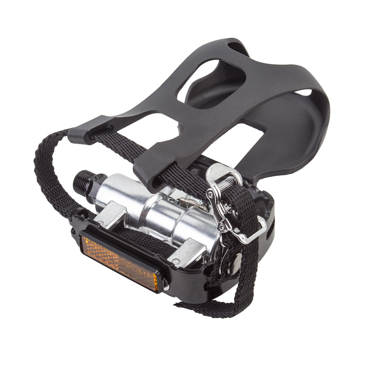Sunlite Training SPD Clipless / Platform Alloy Pedals 9/16" with Clips + Straps 1