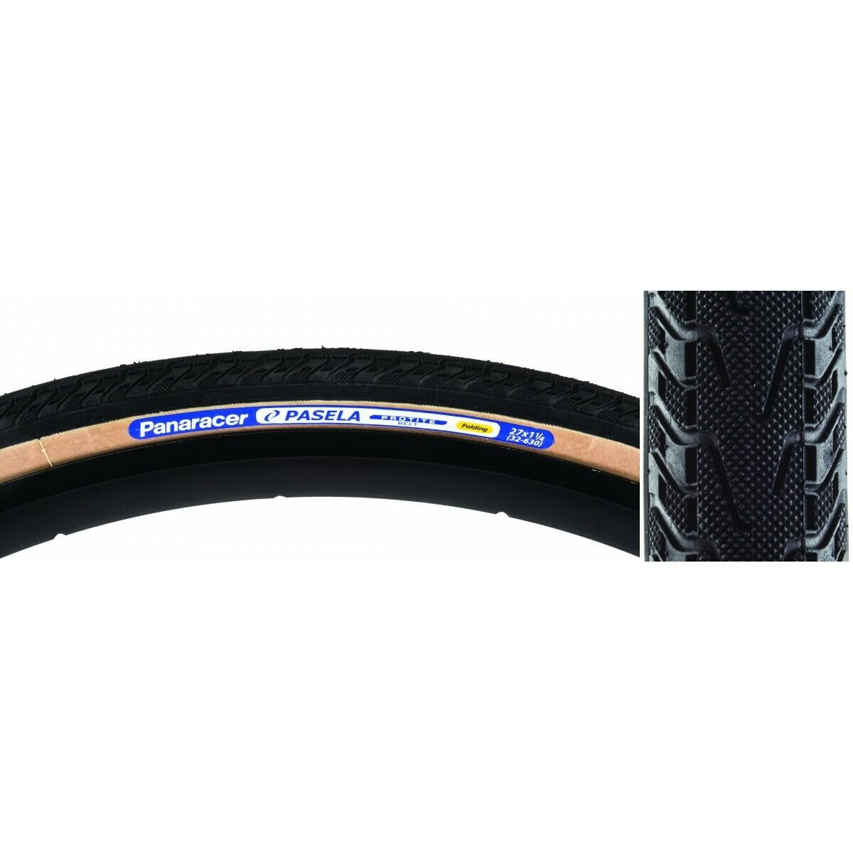 Panaracer Pasela Protite Tire 27x1-1/4" Black/Tan Folding Bead (630 ISO) 1