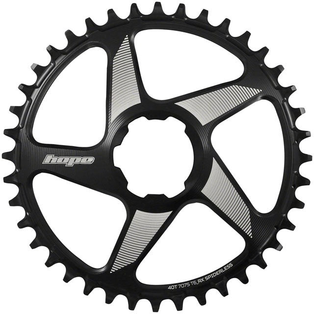 Hope RX Spiderless Chainring - 38t, Hope Direct Mount, Black 1